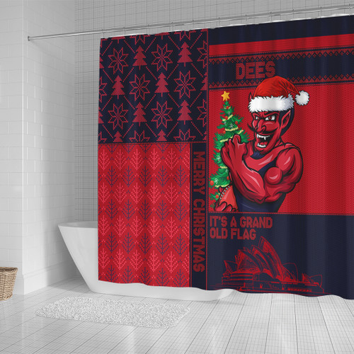 Melbourne Shower Curtain Christmas Magic Knit Style Winter Glow Melbourne Shower Curtain Christmas Magic Knit Style Winter Glow