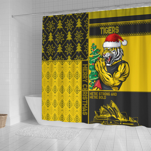 Richmond Shower Curtain Christmas Magic Knit Style Winter Glow Richmond Shower Curtain Christmas Magic Knit Style Winter Glow