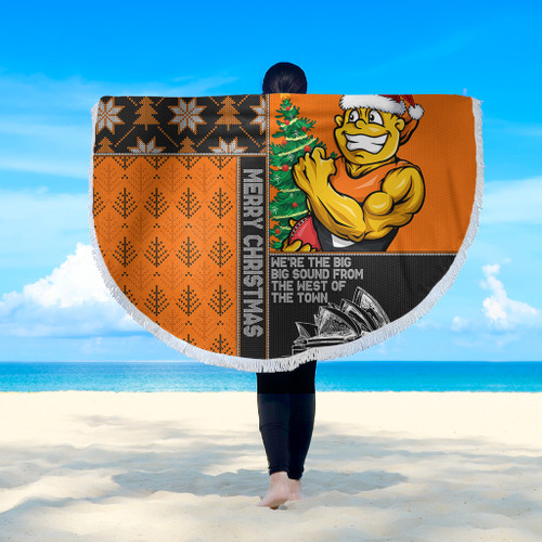 GWS GIANTS Beach Blanket Christmas Magic Knit Style Winter Glow GWS GIANTS Beach Blanket Christmas Magic Knit Style Winter Glow