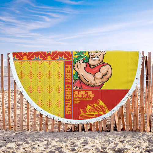 Gold Coast SUNS Beach Blanket Christmas Magic Knit Style Winter Glow Gold Coast SUNS Beach Blanket Christmas Magic Knit Style Winter Glow