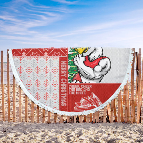 Sydney Swans Beach Blanket Christmas Magic Knit Style Winter Glow Sydney Swans Beach Blanket Christmas Magic Knit Style Winter Glow