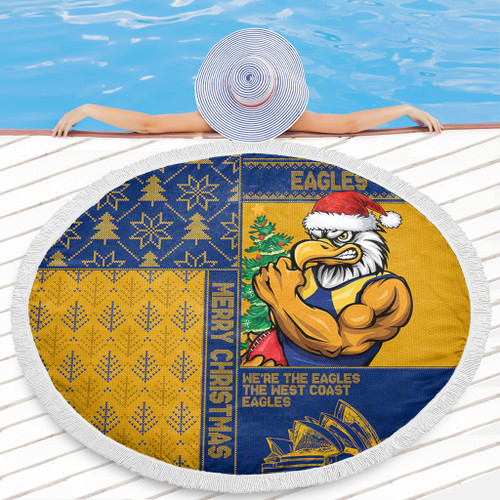 West Coast Eagles Beach Blanket Christmas Magic Knit Style Winter Glow West Coast Eagles Beach Blanket Christmas Magic Knit Style Winter Glow