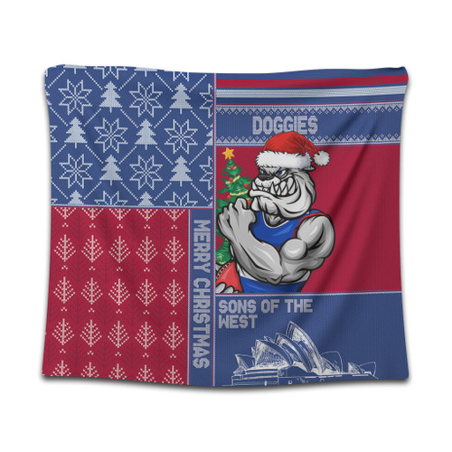 Western Bulldogs Tapestry Christmas Magic Knit Style Winter Glow Western Bulldogs Tapestry Christmas Magic Knit Style Winter Glow