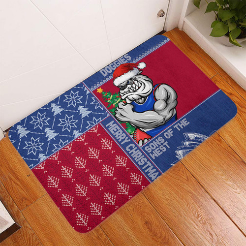Western Bulldogs Doormat Christmas Magic Knit Style Winter Glow Western Bulldogs Doormat Christmas Magic Knit Style Winter Glow