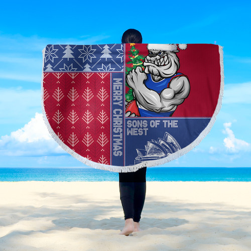 Western Bulldogs Beach Blanket Christmas Magic Knit Style Winter Glow Western Bulldogs Beach Blanket Christmas Magic Knit Style Winter Glow