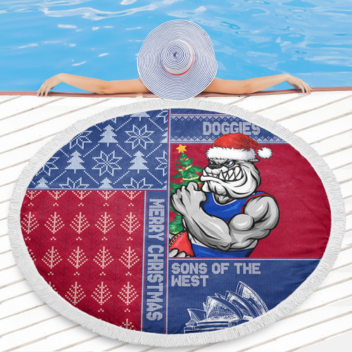 Western Bulldogs Beach Blanket Christmas Magic Knit Style Winter Glow Western Bulldogs Beach Blanket Christmas Magic Knit Style Winter Glow