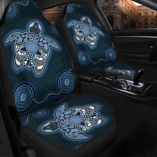 Australia Aboriginal Car Seat Covers - Indigenous Turtle Ver04