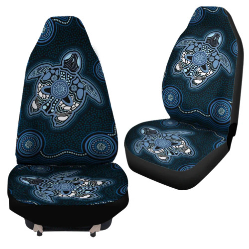 Australia Aboriginal Car Seat Covers - Indigenous Turtle Ver04 Australia Aboriginal Car Seat Covers - Indigenous Turtle Ver04