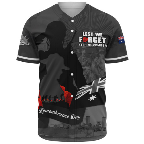 Australia Baseball Shirt Remembrance Day 11th November Tribute Edition