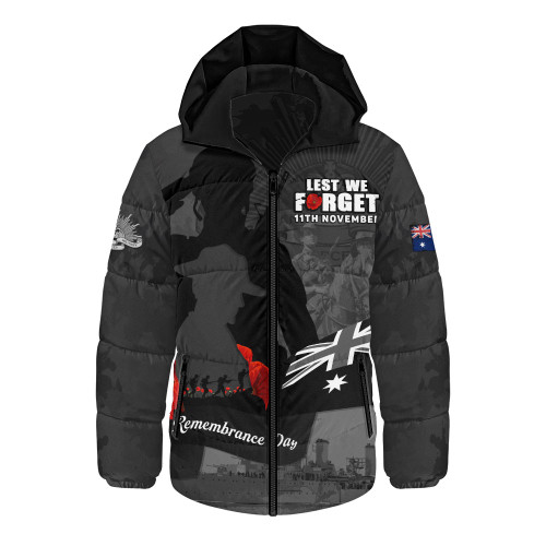 Australia Hooded Padded Jacket Remembrance Day 11th November Tribute Edition