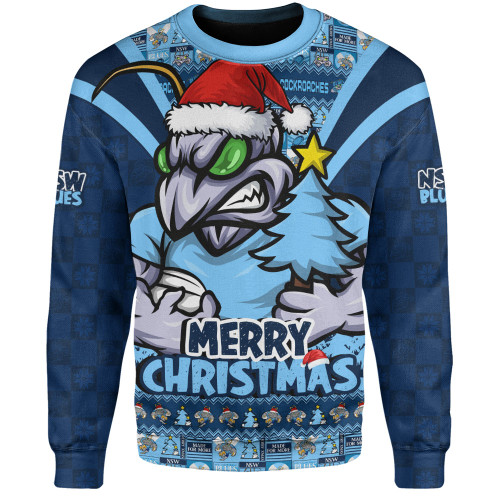 New South Wales Blues Sweatshirt Merry Christmas Festive Spirit Edition
