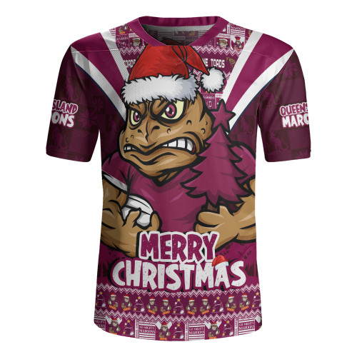 Queensland Maroons Rugby Jersey Merry Christmas Festive Spirit Edition