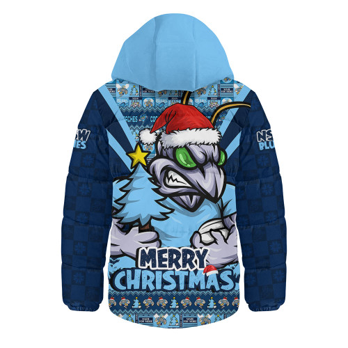 New South Wales Blues Hooded Padded Jacket Merry Christmas Festive Spirit Edition