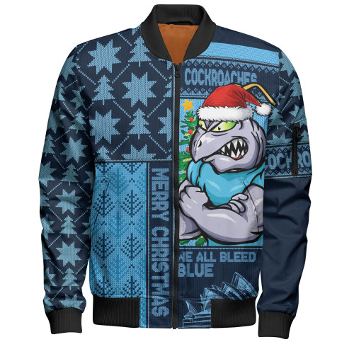 New South Wales Blues Bomber Jacket Winter Knit Magic Holiday Spirit