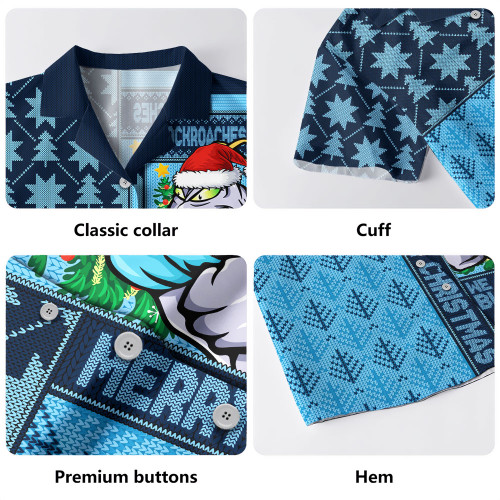 New South Wales Blues Hawaiian Shirt Winter Knit Magic Holiday Spirit