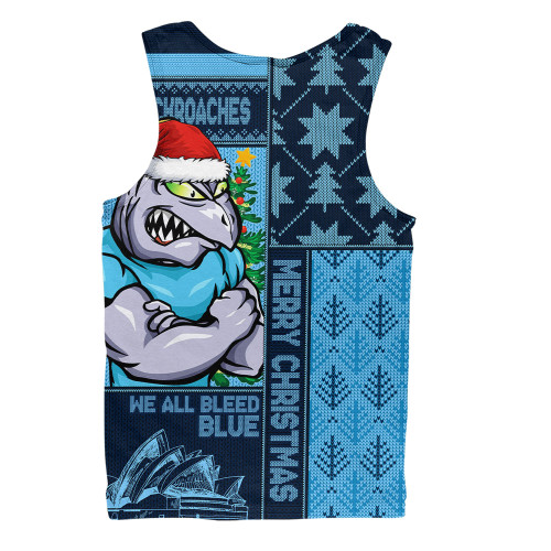 New South Wales Blues Men Singlet Winter Knit Magic Holiday Spirit
