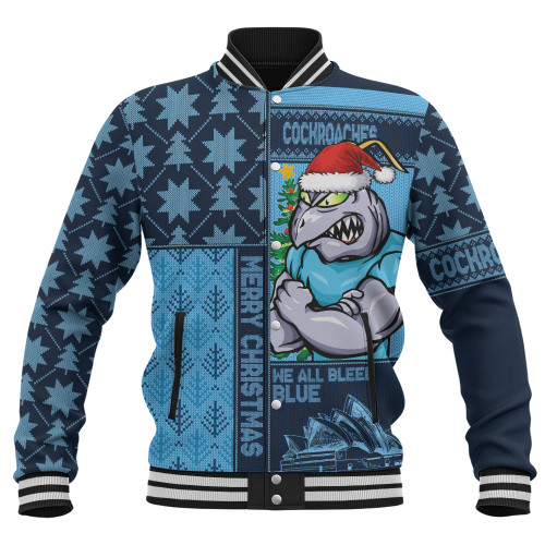 New South Wales Blues Baseball Jacket Winter Knit Magic Holiday Spirit