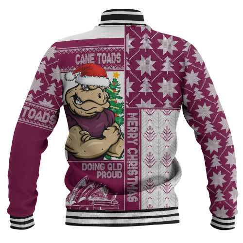 Queensland Maroons Baseball Jacket Winter Knit Magic Holiday Spirit