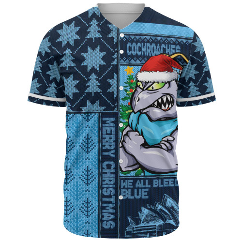 New South Wales Blues Baseball Shirt Winter Knit Magic Holiday Spirit