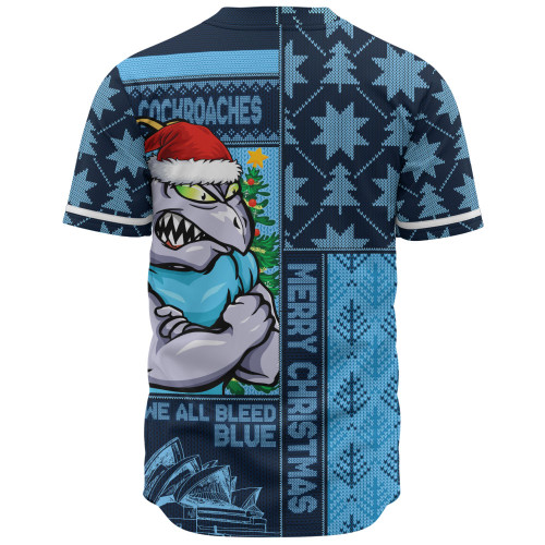 New South Wales Blues Baseball Shirt Winter Knit Magic Holiday Spirit