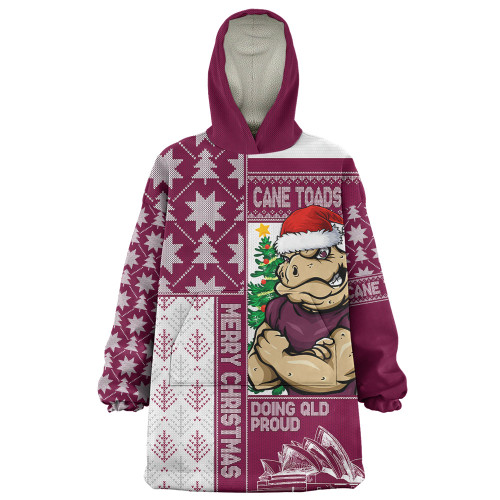 Queensland Maroons Snug Hoodie Winter Knit Magic Holiday Spirit