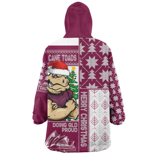 Queensland Maroons Snug Hoodie Winter Knit Magic Holiday Spirit