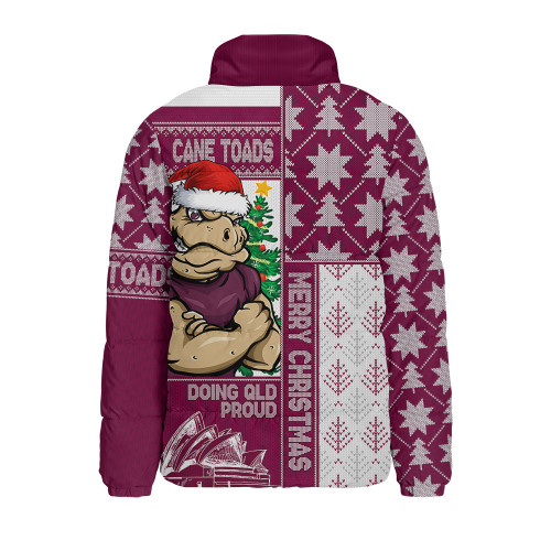 Queensland Maroons Padded Jacket Winter Knit Magic Holiday Spirit