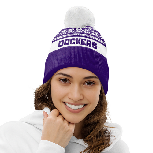 Fremantle Bobble Beanie Hat Festive Season Merry Christmas Game Day