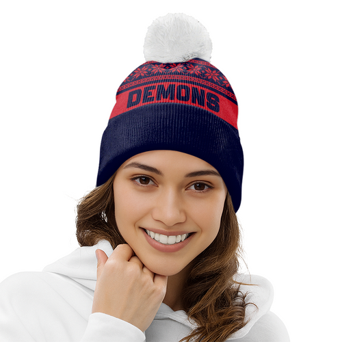 Melbourne Bobble Beanie Hat Festive Season Merry Christmas Game Day
