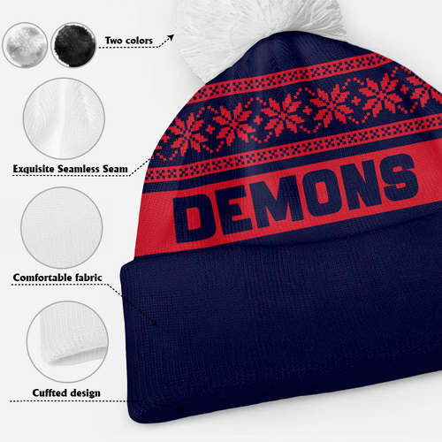 Melbourne Bobble Beanie Hat Festive Season Merry Christmas Game Day