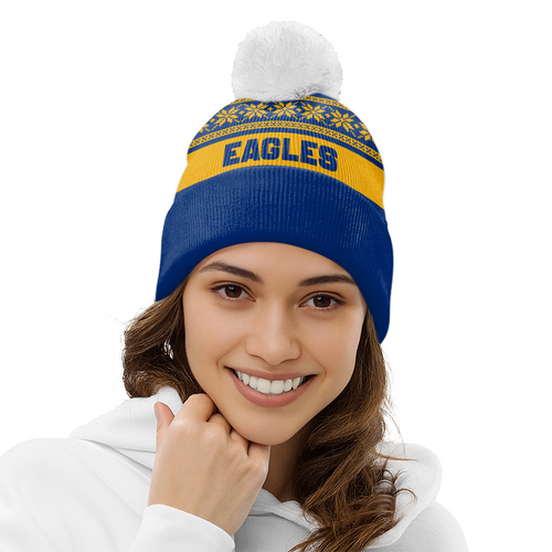 West Coast Eagles Bobble Beanie Hat Festive Season Merry Christmas Game Day