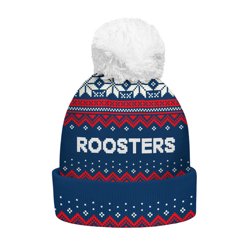 Sydney Roosters Bobble Beanie Hat Merry Christmas Urban Fans Knit Style Edition