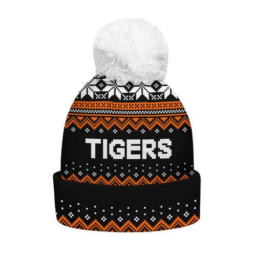 Wests Tigers Bobble Beanie Hat Merry Christmas Urban Fans Knit Style Edition