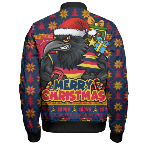 Adelaide Crows Bomber Jacket Festive Holiday Merry Christmas Vibe
