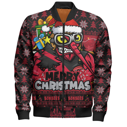 Essendon Bomber Jacket Festive Holiday Merry Christmas Vibe