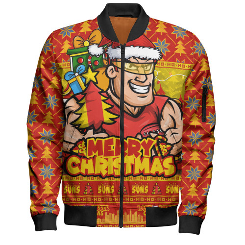 Gold Coast SUNS Bomber Jacket Festive Holiday Merry Christmas Vibe