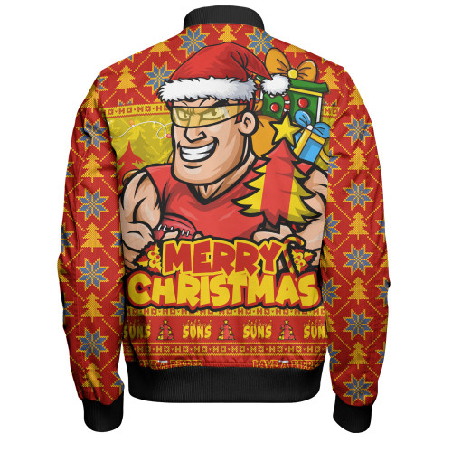 Gold Coast SUNS Bomber Jacket Festive Holiday Merry Christmas Vibe