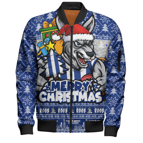 North Melbourne Bomber Jacket Festive Holiday Merry Christmas Vibe