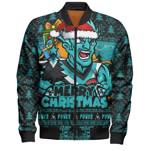 Port Adelaide Bomber Jacket Festive Holiday Merry Christmas Vibe