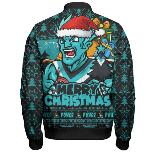 Port Adelaide Bomber Jacket Festive Holiday Merry Christmas Vibe