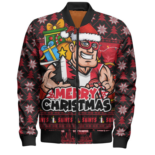 St Kilda Bomber Jacket Festive Holiday Merry Christmas Vibe