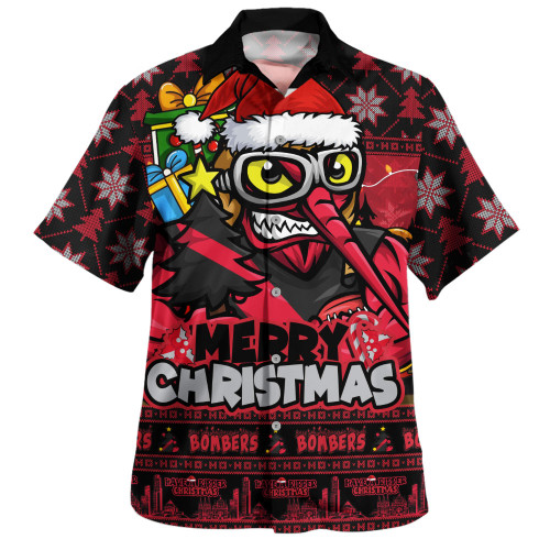 Essendon Hawaiian Shirt Festive Holiday Merry Christmas Vibe