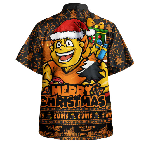 GWS GIANTS Hawaiian Shirt Festive Holiday Merry Christmas Vibe