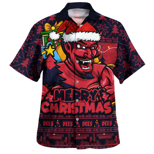 Melbourne Hawaiian Shirt Festive Holiday Merry Christmas Vibe