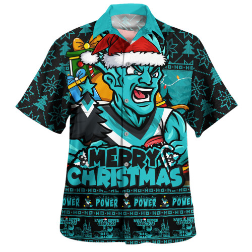 Port Adelaide Hawaiian Shirt Festive Holiday Merry Christmas Vibe
