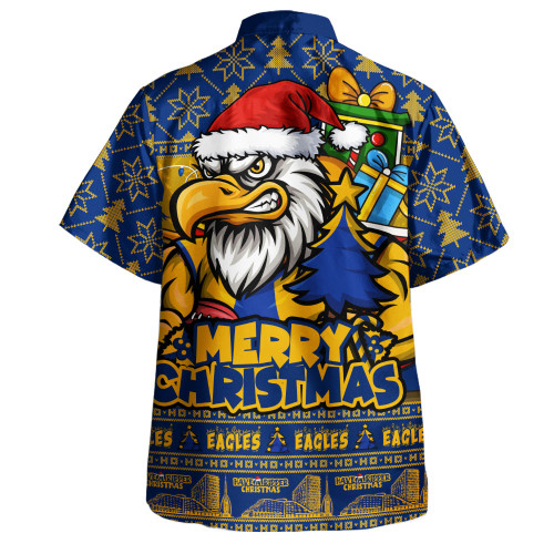 West Coast Eagles Hawaiian Shirt Festive Holiday Merry Christmas Vibe