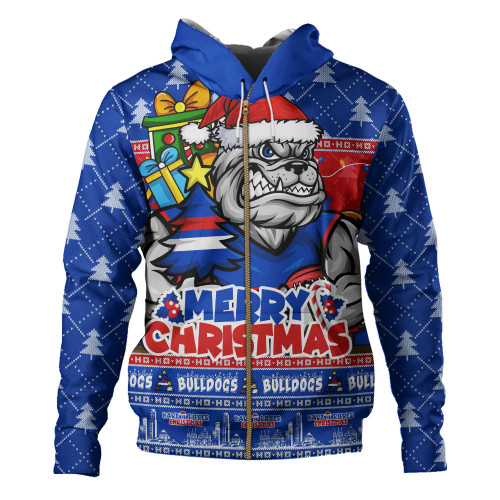 Western Bulldogs Hoodie Festive Holiday Merry Christmas Vibe