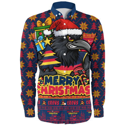 Adelaide Crows Long Sleeve Shirt Festive Holiday Merry Christmas Vibe