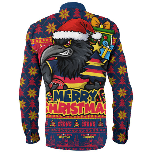 Adelaide Crows Long Sleeve Shirt Festive Holiday Merry Christmas Vibe