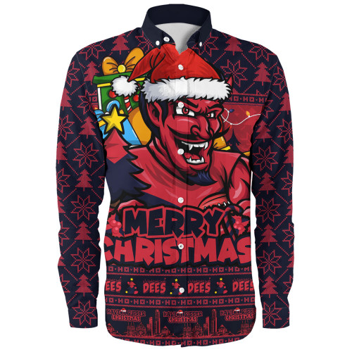 Melbourne Long Sleeve Shirt Festive Holiday Merry Christmas Vibe